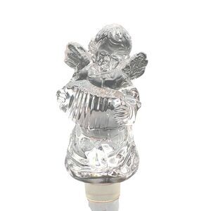 Mikasa Vintage Crystal Angel Cherub Song Accordion Wine Bottle‎ Stopper